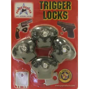 Bulls Eye Peace Keeper Plastic Keyed Trigger Lock - 4 Pack