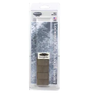 Weaver S.C.A.R. Locking Rail Panels - 1.6 " Short, Dark Earth 2/ct