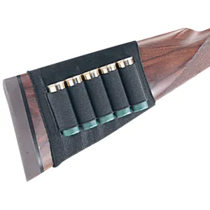 Uncle Mike's Plain Black Cartridge Holder for Shotgun Buttstock