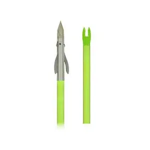 Muzzy Iron 2-Blade Fish Point w Chartreuse Arrow