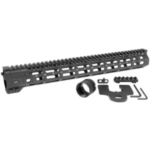 Midwest Industries Combat Rail One Piece Free Float Handguard 15" M-LOK Black