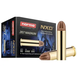 Norma NXD Handgun Ammunition .357 Mag 80gr NXD 2068 fps 20/ct
