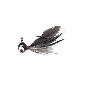 NotHead Feather Jig 1/16 Black/White 2pk
