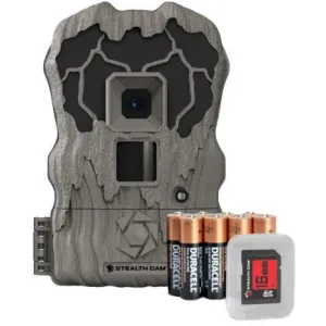StealthCam QV18K Trail Camera 18MP 18 IR w/Distressed Finish - Batteries & 16GB SD Card