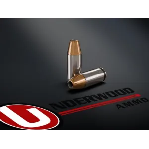 Underwood Hunting & Self Defense Handgun Ammunition 9mm Luger(+P+) 124gr JHP 1125 fps 20/ct