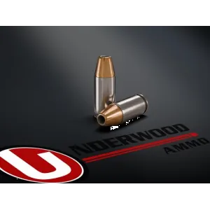 Underwood Hunting & Self Defense Handgun Ammunition 9mm Luger 124 Grain JHP 1150 fps 20/ct