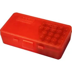 MTM Ammo Box for .38-.357 50 Rounds Red