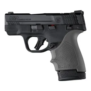 Hogue HandAll Beaver Tail Handgun Grip Sleeve S&W M&P 9 Shield Plus Slate Grey