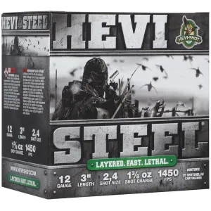 HEVI-Shot HEVI-Steel Shotshells 12ga 3" 1-3/8oz 1450 fps #2  25/ct