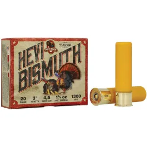 HEVI-Shot HEVI-Bismuth Turkey Shotshells 20ga 3" 1-1/4oz 1300 fps #4  5/ct