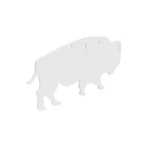 Birchwood Casey AR500 3/8" Silhouette Plate Target 3-Hole Bison