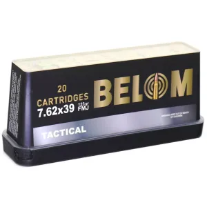 Global Ordnance Belom Rifle Ammunition 7.62x39 123gr FMJ 2296 fps 480/ct (24-20/ct)