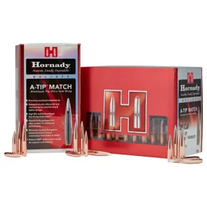 Hornady Aluminum A-Tip Match Rifle Bullets SEQUENTIAL 6mm .243" 110 gr (1-7.7")  500/ct