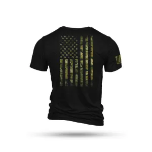 Nine Line American Camo Short Sleeve Shirt Black Triblend L
