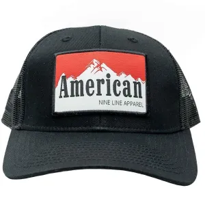 Nine Line American 7-Panel Richardson Trucker Hat Black