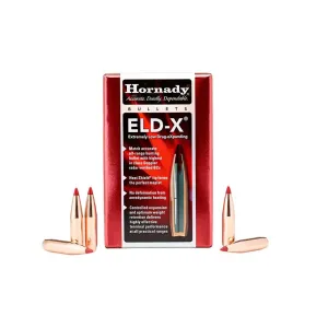 HORNADY 25 CAL .257 128 GR ELD-X (1-7.5") 100 COUNT