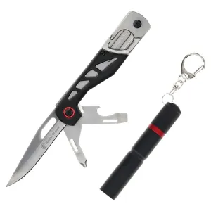 Smith & Wesson Multitool Folding Knife 3" Drop Point Blade Black with Light