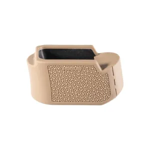 Hogue Overmolded Rubber Grip Extension Base Pad for Glock 26 FDE