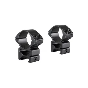 Hawke Match Mount Weaver Scope Rings 30mm High 2 Piece Black