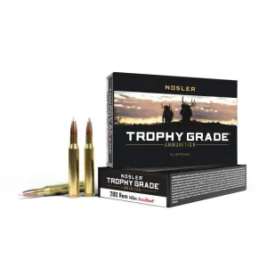 Nosler Trophy Grade Rifle Ammunition .280 Rem 140 gr AB 3000 fps 20/ct