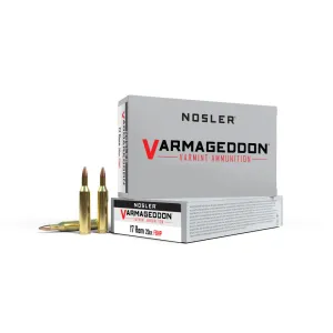 Nosler Varmegeddon Rifle Ammunition .17 Rem 20 gr FBHP 3550 fps 20/ct