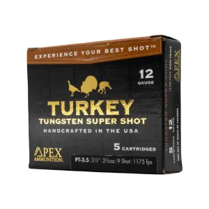 Apex Ammunition Turkey TSS Shotshells 12ga 3-1/5" 2-1/2oz 2 1175fps #9 5/ct
