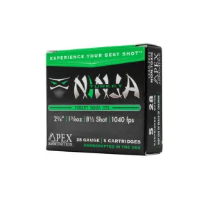 Apex Ammunition Turkey Ninja TSS Shotshells 12ga 2-2/4" 1-3/8oz 1040fps #8.5 5/ct