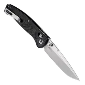 Hogue Mysto Folder Knife 3-2/5 Drop Point Blade Black Diamond Metal