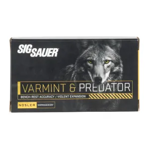 Sig Sauer Varmint & Predator Rifle Ammunition 243 Win 70 gr PT 20/ct