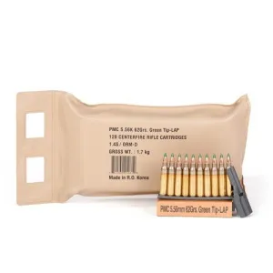 PMC X-Tac Battle Pack Rifle Ammunition 5.56X45 NATO 62 gr Green Tip 2920 fps 120/ct