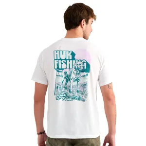 Huk Bait 'N Fetch Short Sleeve Tee White 2XL