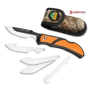 Outdoor Edge RazorCape Folding Knife 3" Drop Point Blades Orange