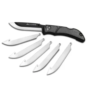 Outdoor Edge RazorEDC Lite Replaceable Blade Folding Knife 3-1/2" Drop Point Blade Grey