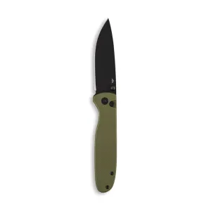 Outdoor Edge Dirk Folding Knife 3-1/4" Drop Point Blade Green