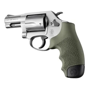 Hogue Overmolded Rubber Full Size Monogrip S&W Round Butt J-Frame Revolvers OD Green