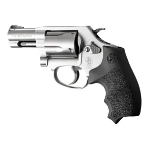Hogue Overmolded Rubber Bantam Grip Closed Backstrap S&W Round Butt J-Frame Revolvers Black