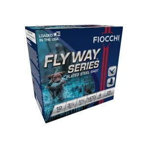 Fiocchi Flyway Series Shotshells 12ga  3" 1-1/8oz 1500 fps #4 25/ct