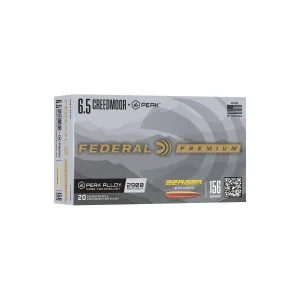 Federal Berger Elite Hunter Rifle Ammunition 6.5 Creedmoor +Peak 156gr OTM 2900 fps 20/ct