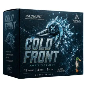 Apex Ammunition Cold Front Steel  Shotshell Ammunition 12ga 3'' 1-1/4oz #2 & #4 25/ct