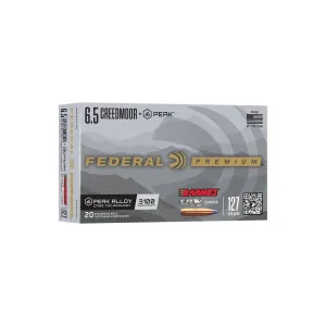 Federal LRX Rifle Ammunition 6.5 Creedmoor +Peak 127gr PT 3100 fps 20/ct