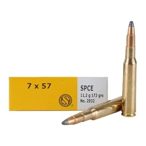 Sellier & Bellot Rifle Ammunition 7x57mm 173 gr SPCE 725 fps 20/ct