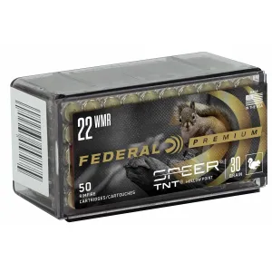Federal Varmint & Predator Speer TNT Rimfire Ammunition .22 WMR 30 gr JHP 50/ct