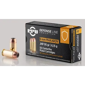 PRIVI 9x18 Makarov JHP 95Gr 50Rds Ammo