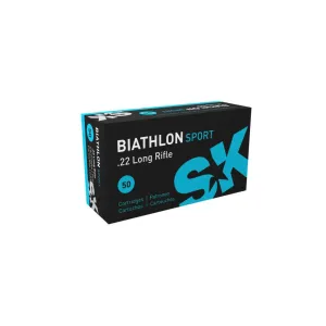 SK Biathlon Sport Rimfire Ammunition .22 LR 40 gr LRN 1106 fps 50/ct