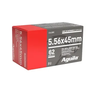 Aguila Rifle Ammunition 5.56X45 NATO 62gr FMJBT 3150 fps 50/ct
