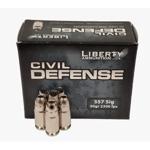 Civil Defense .357 SIG 50GR Copper Mono, Frag HP Lead Free 20RD