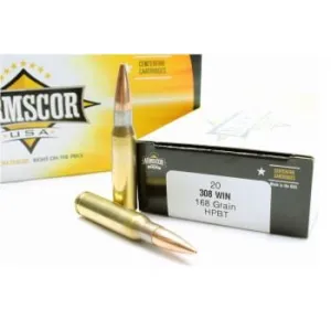 Armscor Rifle Ammunition .308 Win 168 gr HPBT 2500 fps 20/ct