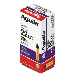 Aguila Colibri Powderless Rimfire Ammunition .22 CB 20 gr 420 fps 50/ct