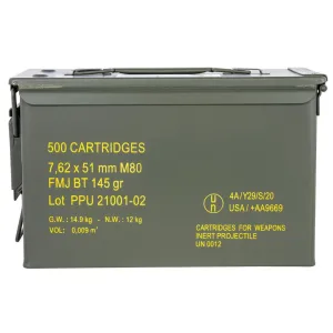 PPU Rangemaster Rifle Ammunition 7.62X51 NATO 145 gr FMJBT 2835 fps 500/ct