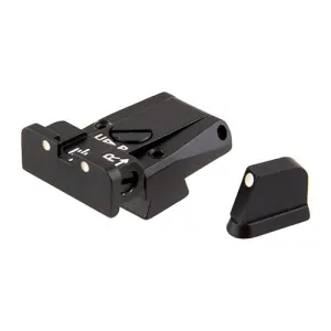 L.P.A. Sights CZ 75/85 Adjustable Sight Set White for CZ 75/85